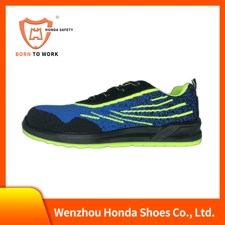 Breathable Fly Knit Cloth Industrial Carbon Fiber Insole Light Weight Men Work Safety Shoes