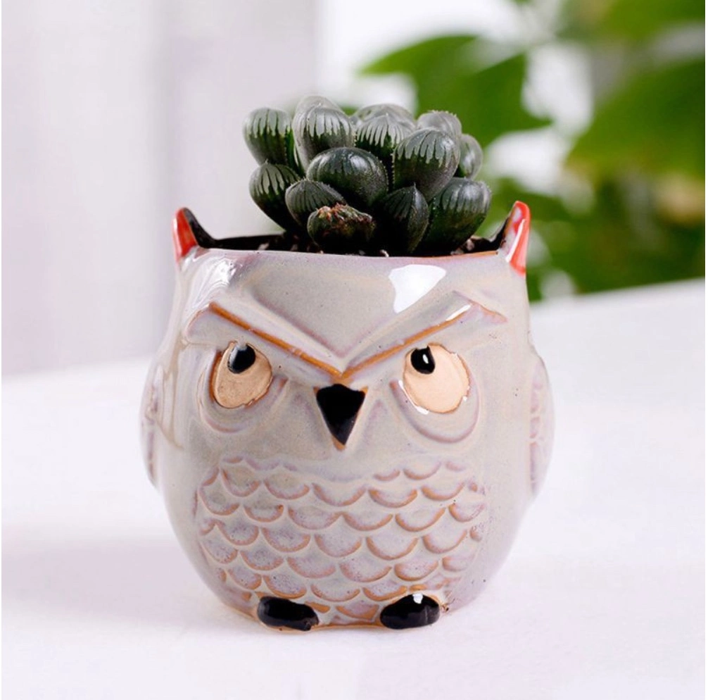 Wholesale/Supplier Cute Mini Succulent Plant Owl Flowerpot Wholesale/Supplier Cheap Flower Pots Ceramic