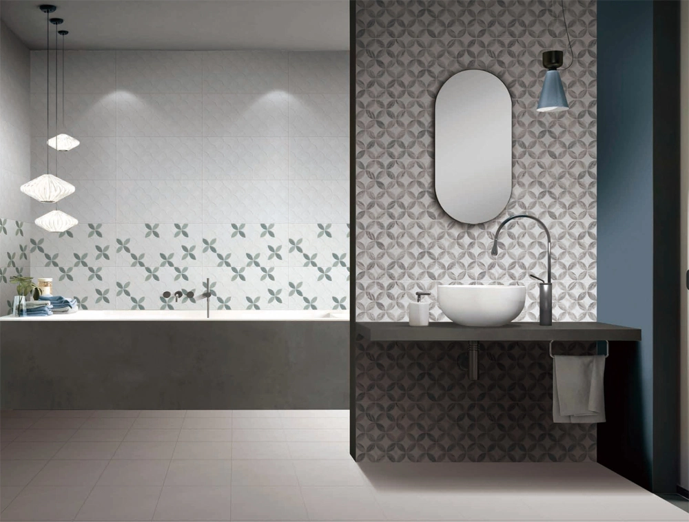 12X24 pulgadas/30x60 cm pared de cristal blanco de Carrara mosaico para baño y cocina