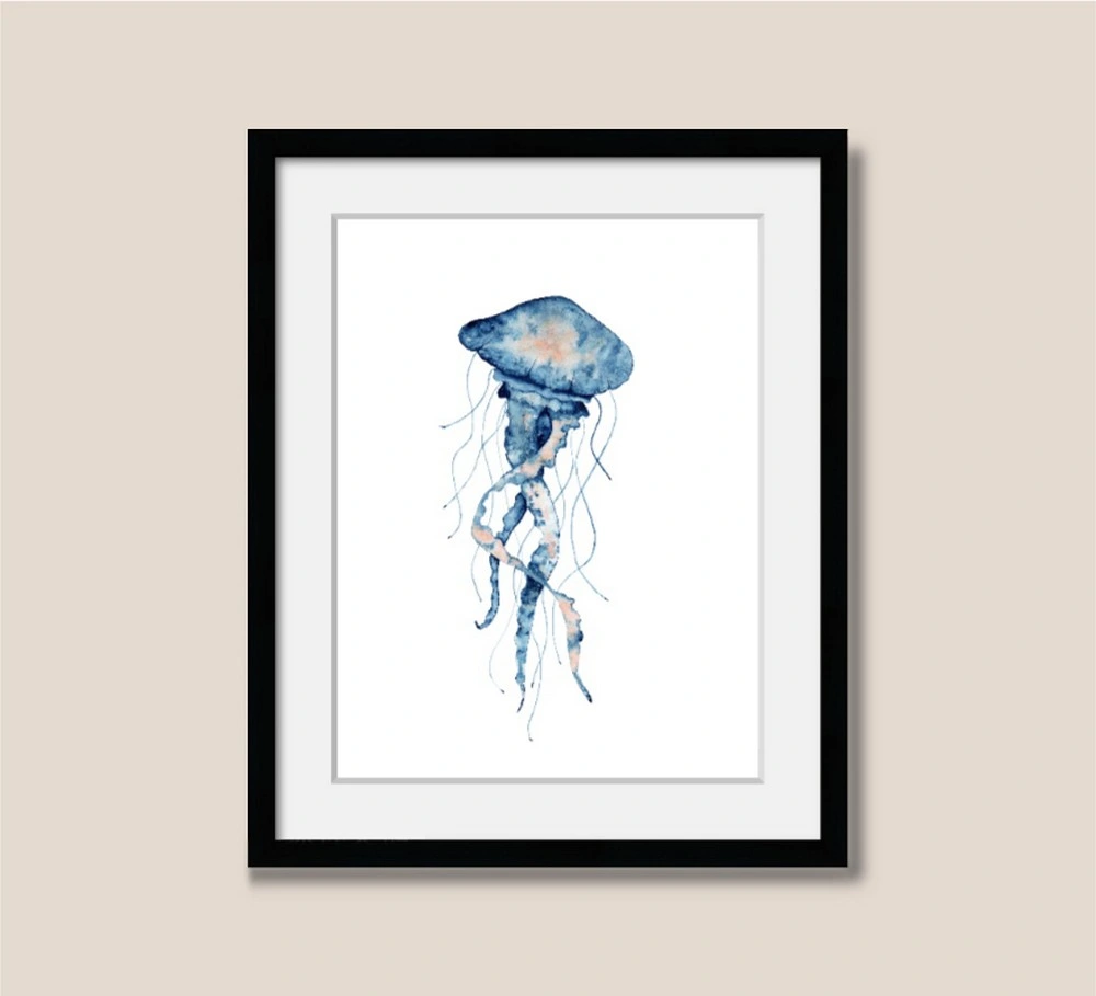 Benutzerdefinierte Archival Paper Print Marine Life Wandkunst Modern Schön Bild Mit Bilderrahmen Aus Glas