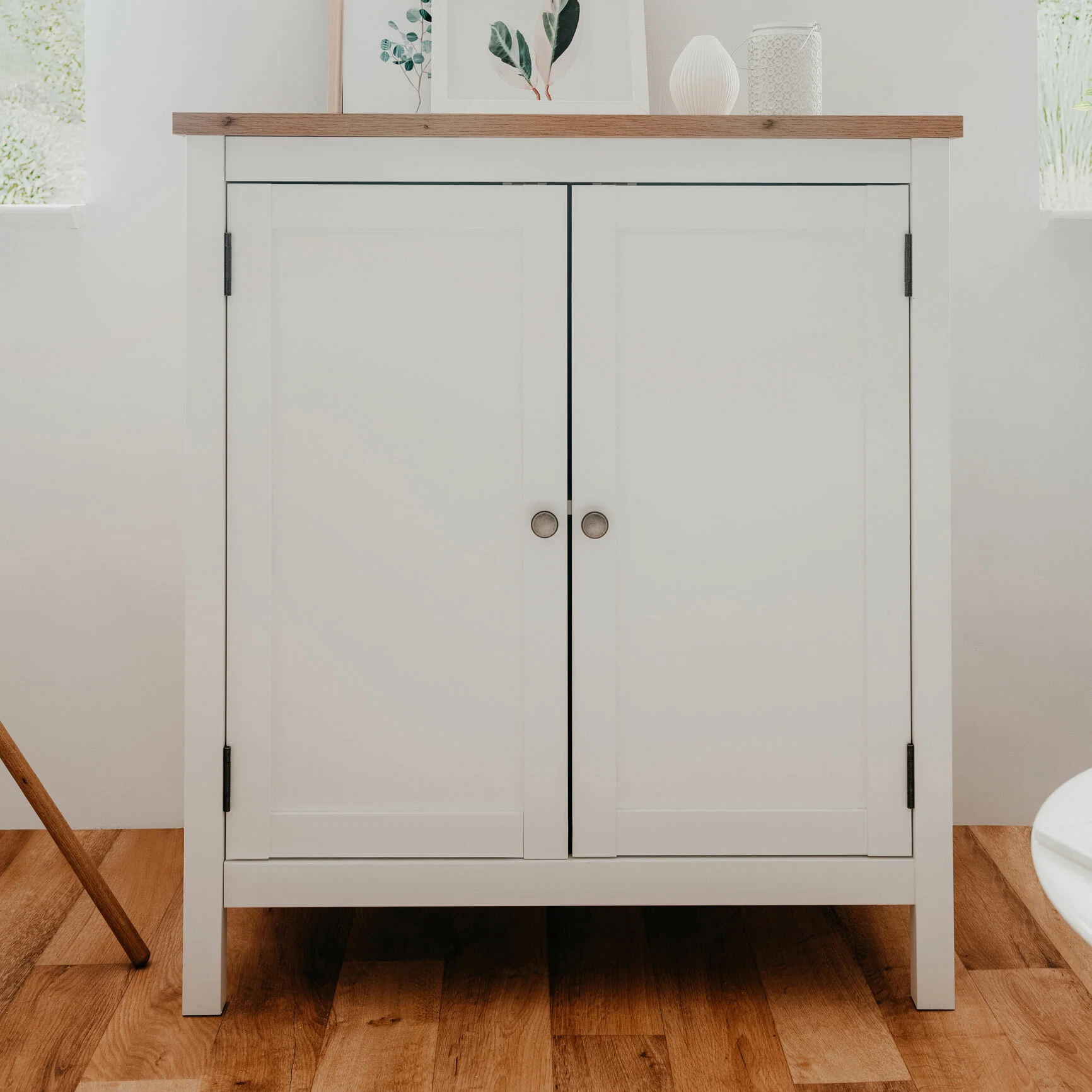 Nova Sala de MDF branco fosco Mesa Console 2 Abra a porta do gabinete Sideboard armazenamento móveis de sala de jantar