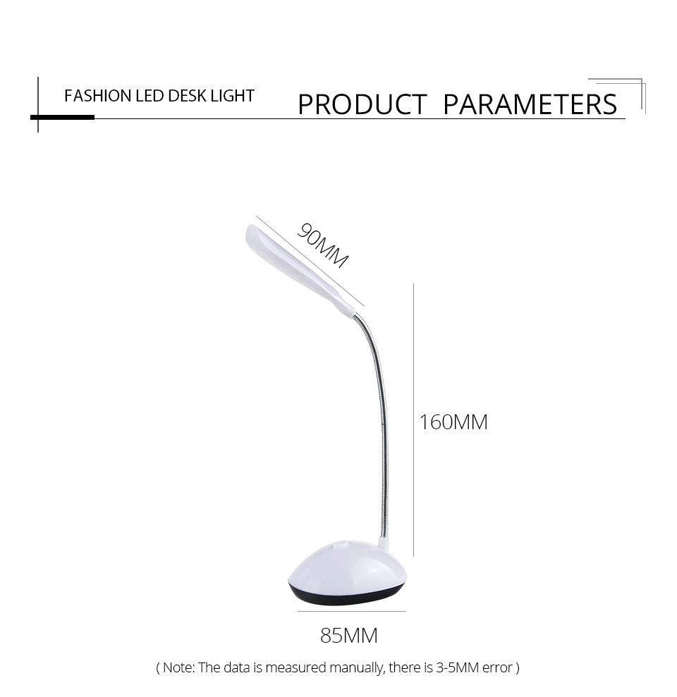 4 LEDs Table Lamp Folding Eye-Protection Table Light Battery Powered Mini LED Desk Lamp