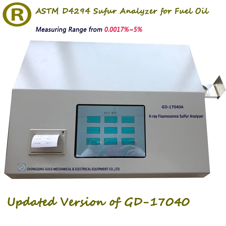 Sulfur in Oil Equipment for Edxrf Analysis of Sulfur in Fuel Oil