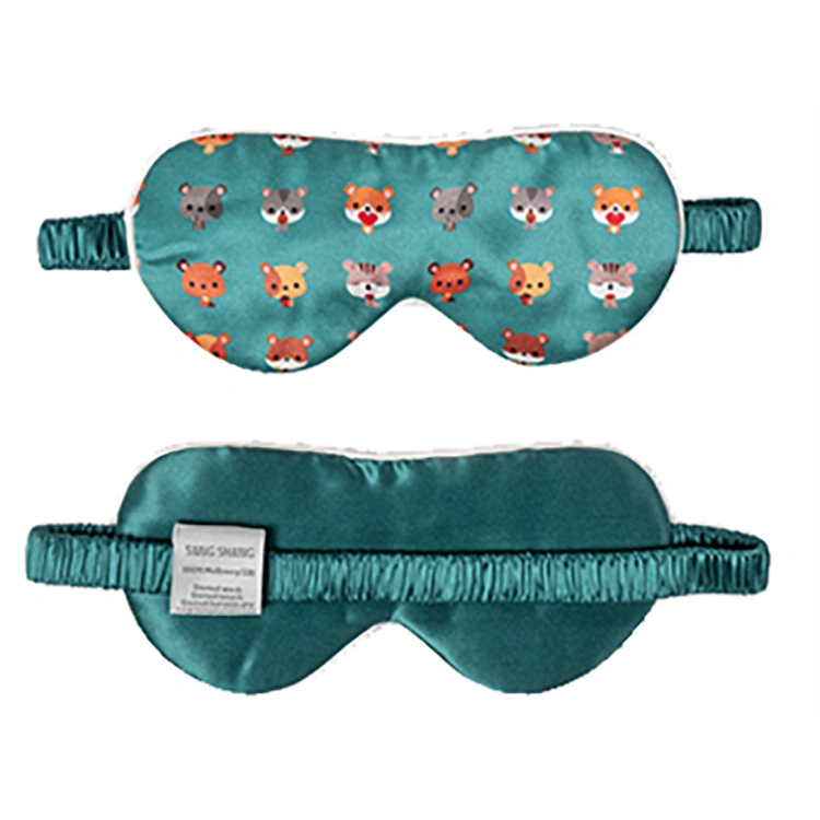 Toddler taille imprimé en Soie de mûrier Eye Mask pour enfant