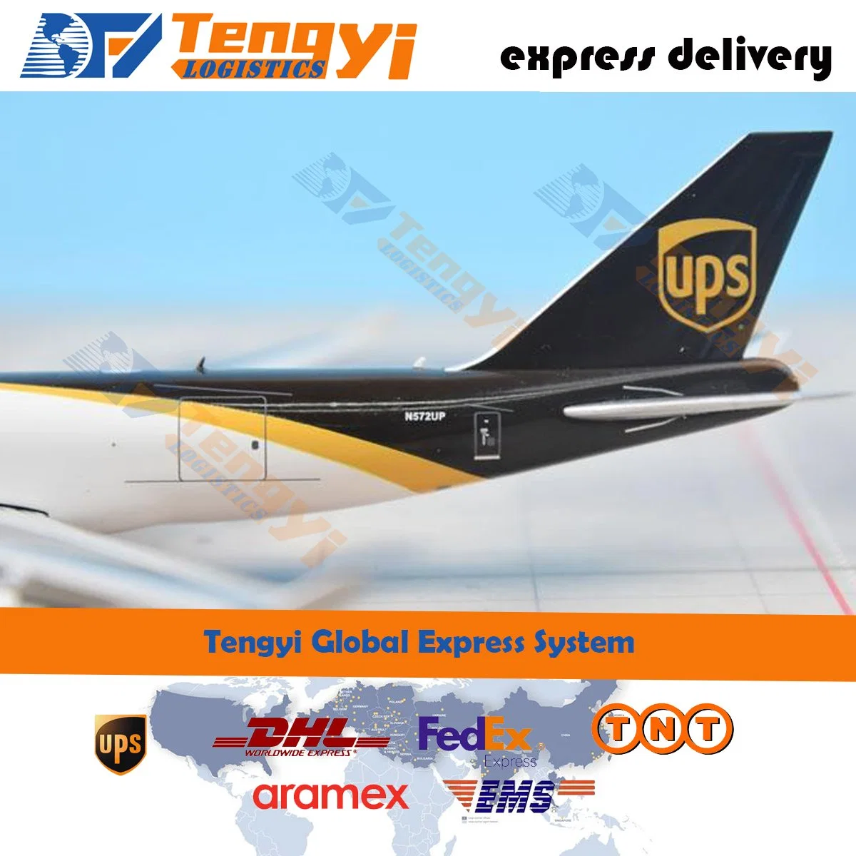 Triplefast Logistics Air Transportation DHL/UPS/FedEx/TNT Fast Express to Kinshasa/Conakry/Harare/Nairobi