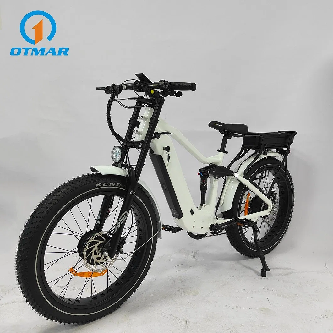 High quality/High cost performance Double Motor Drive Motorcycle 2 Battery Full Suspension Mountain off-Road Electric Fat Bicycle All Wheel Drive Electric Bike
