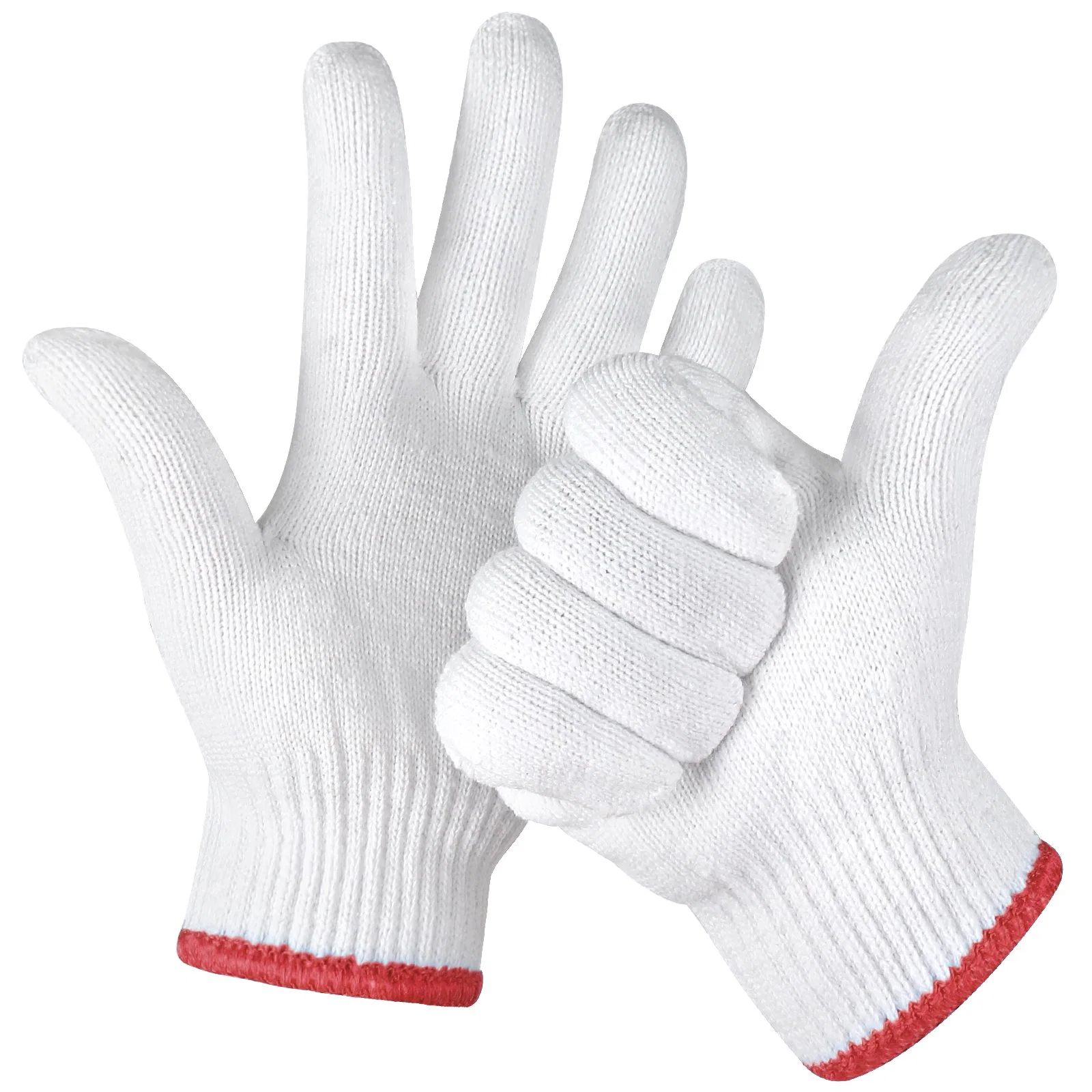 China Wholesale/Supplier 7/10/13gauge Price Industrial/Construction/Working/Protective Guantes White Cotton Knitted Safety Work Gloves