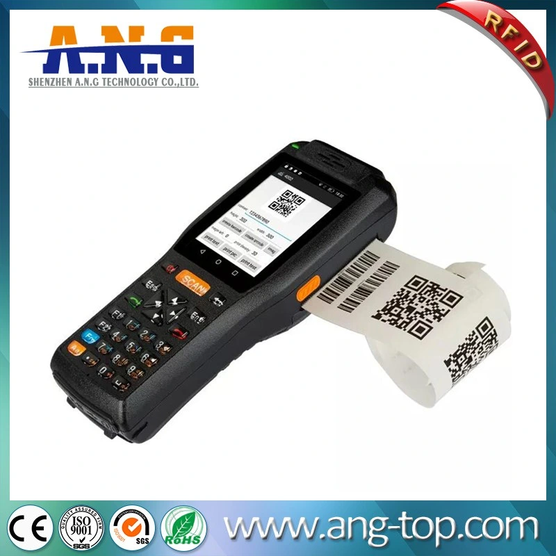 Android 3G/4G Handheld PDA RFID UHF Reader Fingerprint POS Barcode Scanner with Printer IP65