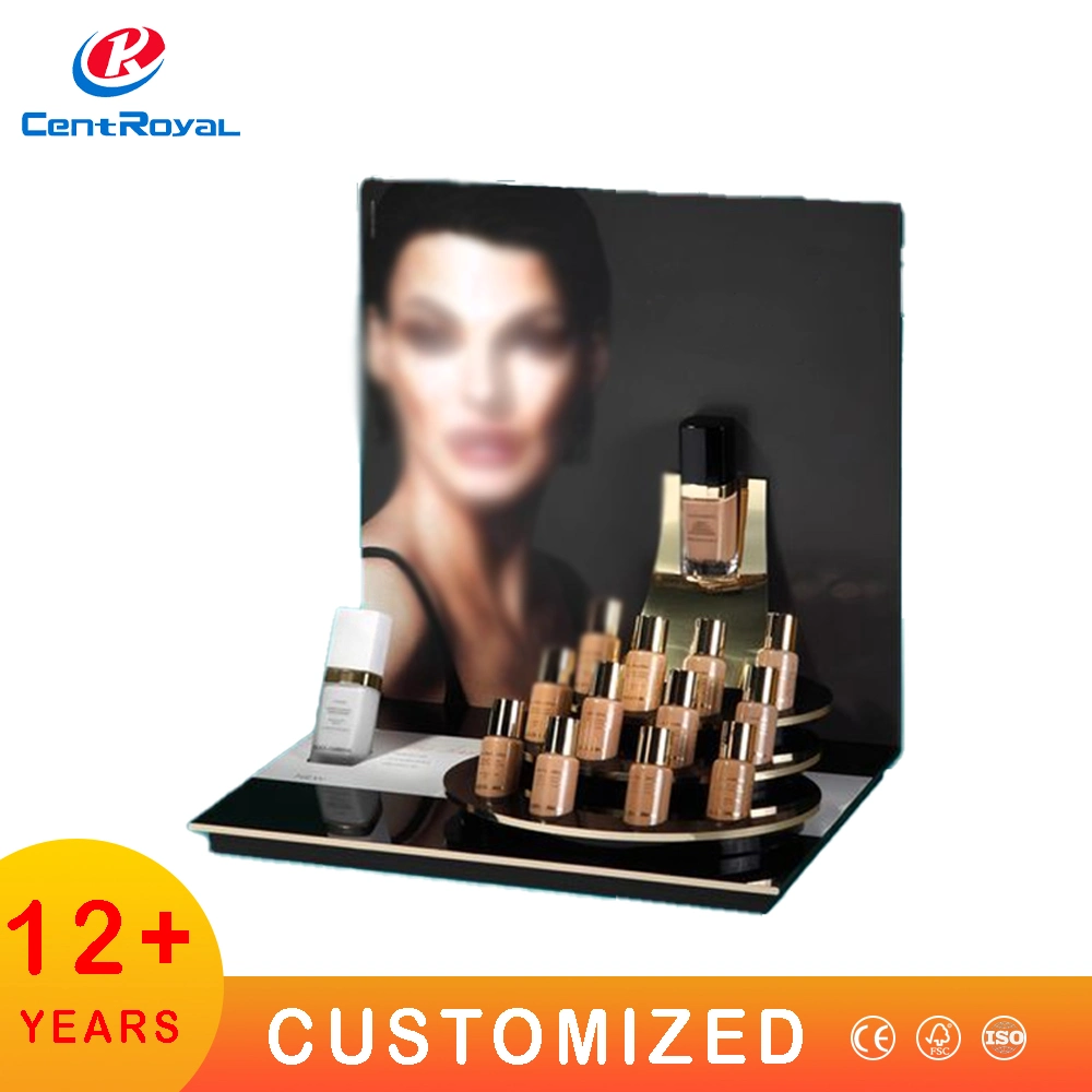 LED Light Cosmetic Countertop Advertising Acrylic Display Stand Acrylic Eyelash Stand High-End Customization Desk Acrylic Makeup Display Stand