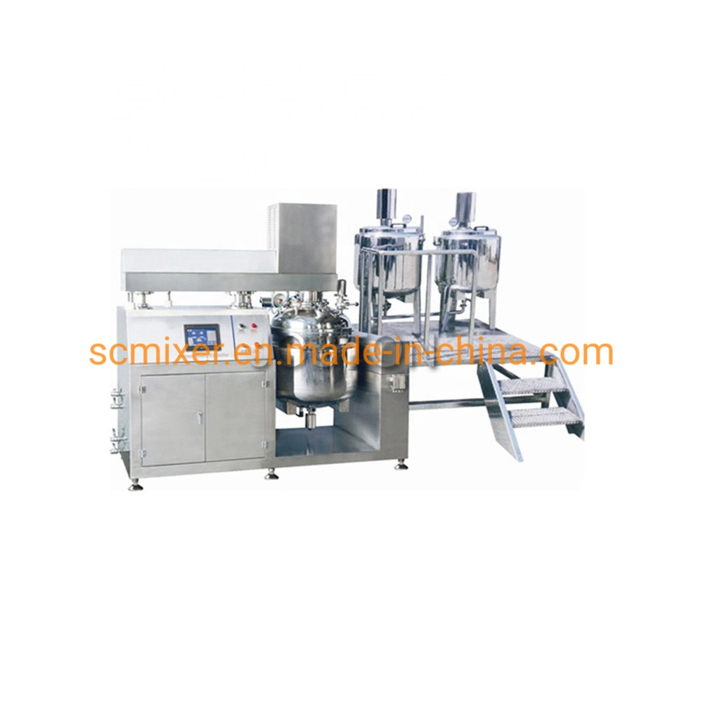 Inclinable 300L Vacuum Emulsifying Machine with Upper Homogenizer