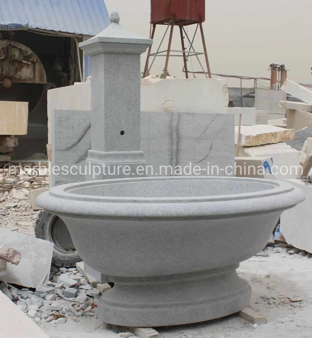 Outdoor Decoration Simple Style Hand Carved Stone Marble Water Fountain (SYF-072)