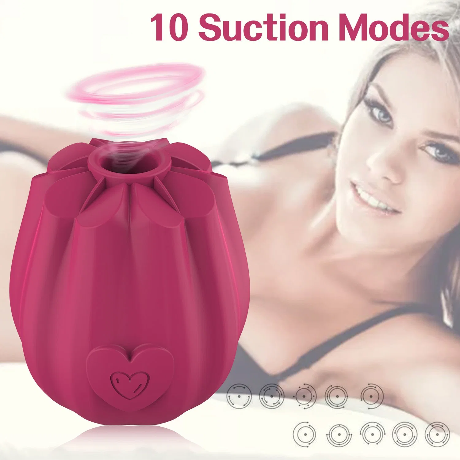 Jouets sexuels puissants pour femmes Rose forme vagin succion Vibrator Intime bonne tétine Sucker orale licking clitoris stimulation Rose forme Vibreur d'aspiration