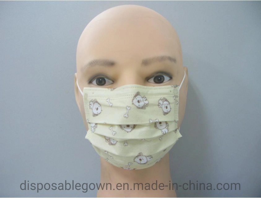 Disposable Use Protective Kid Face Mask with Earloop Daily Care Children Nonwoven Face Shield