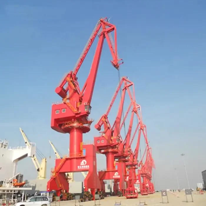 Rail Type 50 Ton Telescopic Slewing Floating Dock Container Portal Crane