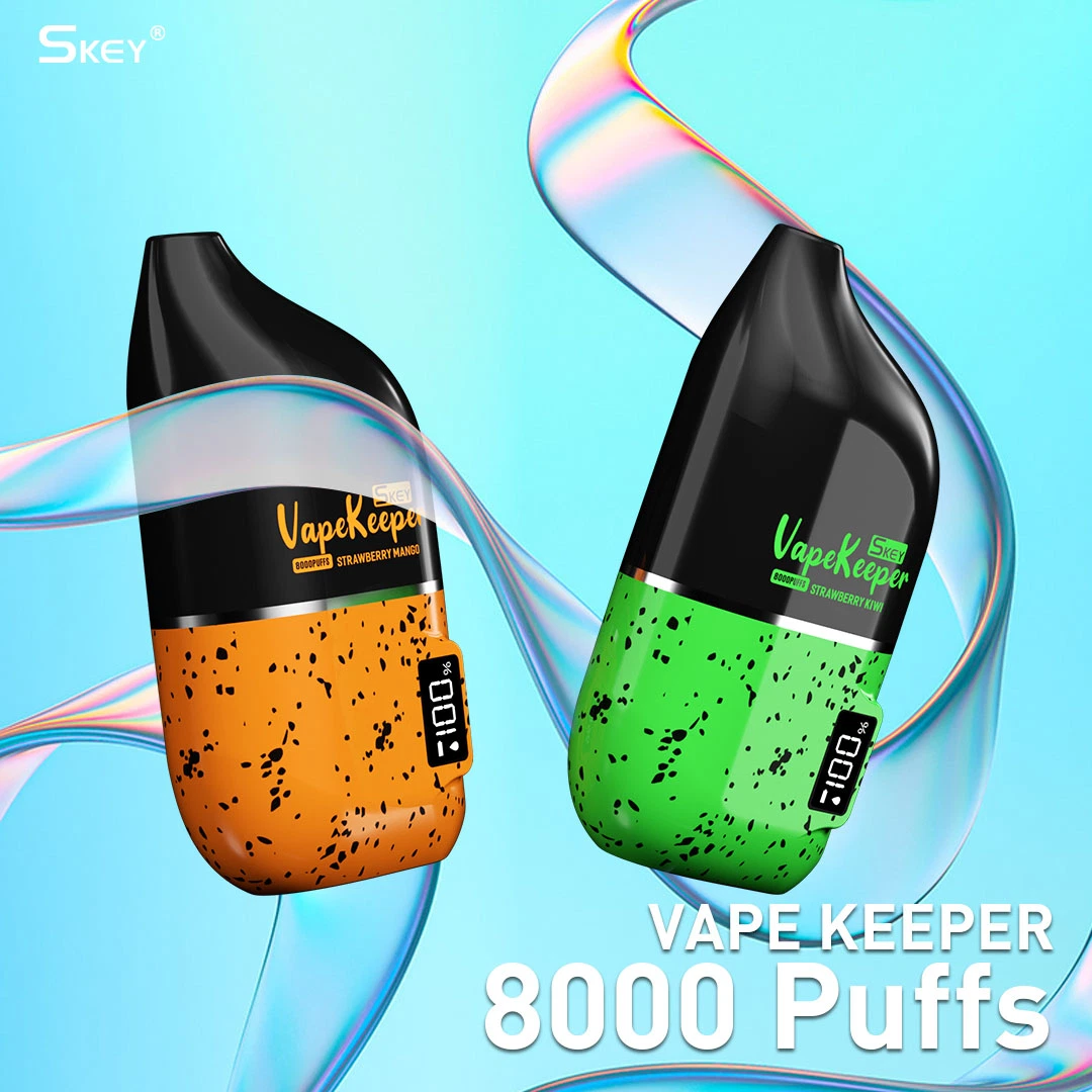 New Arrival Skey Vapekeeper 8000 puffs indicateur de dispositif Smart Screen E capacité de batterie liquide 18 ml maille de bobine Prix usine Vape jetable