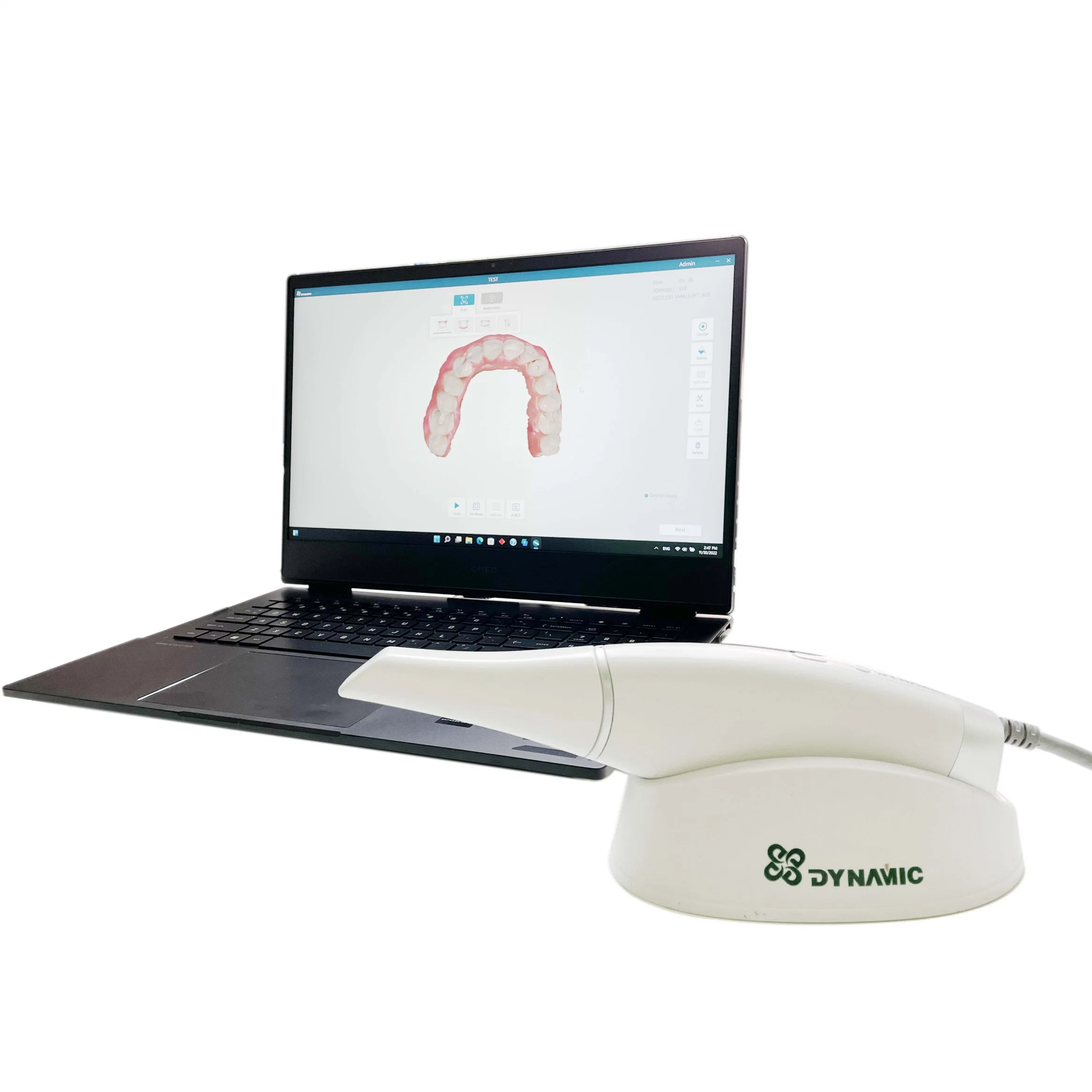 Dynamic Best Dental Equipment Fast Speed 3D Dental Intraoral Scanner and Support Multiple Language Options