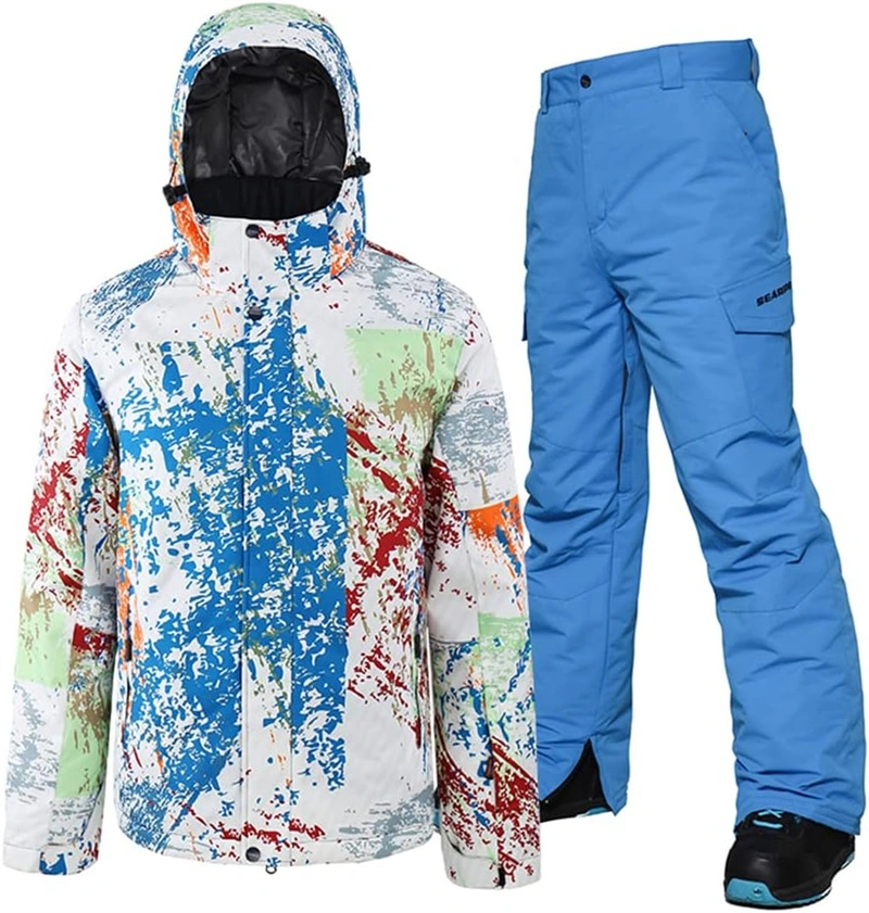 OEM Fashion Windbreaker Breathable Insulated Hardshell Hooded Overall One Piece Outdoor Sports Winter Snow Suit Skisuit