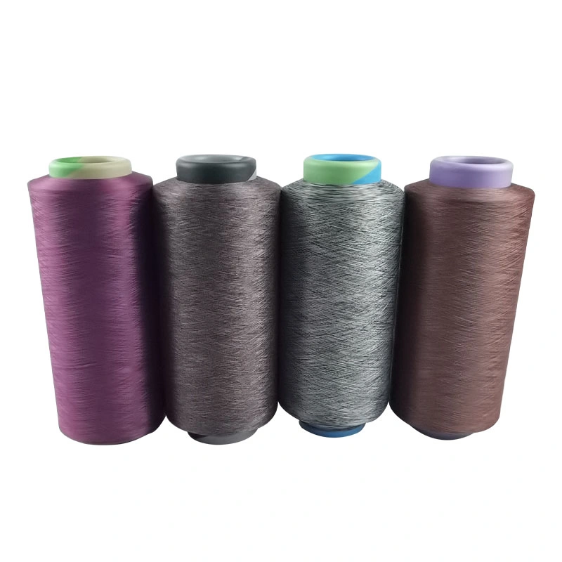 Yarn AB Yarn بمزيج ألوان 100% بوليستر Yarn AB Yarn لـ 75/72/2 مرق سلس