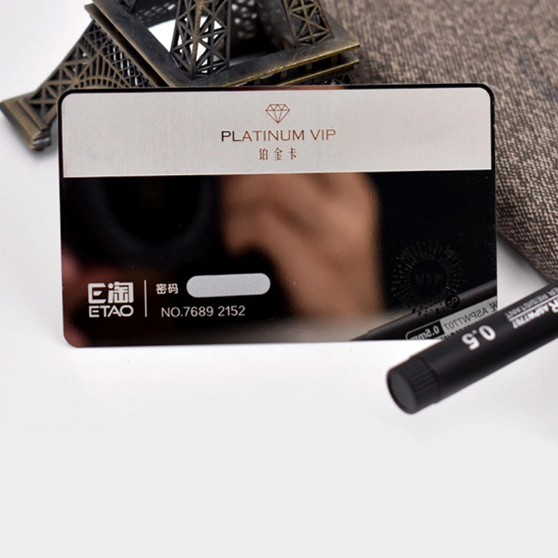 بطاقة عمل معدنية مزودة بتقنية IC Smart RFID بدون أطراف تلامس