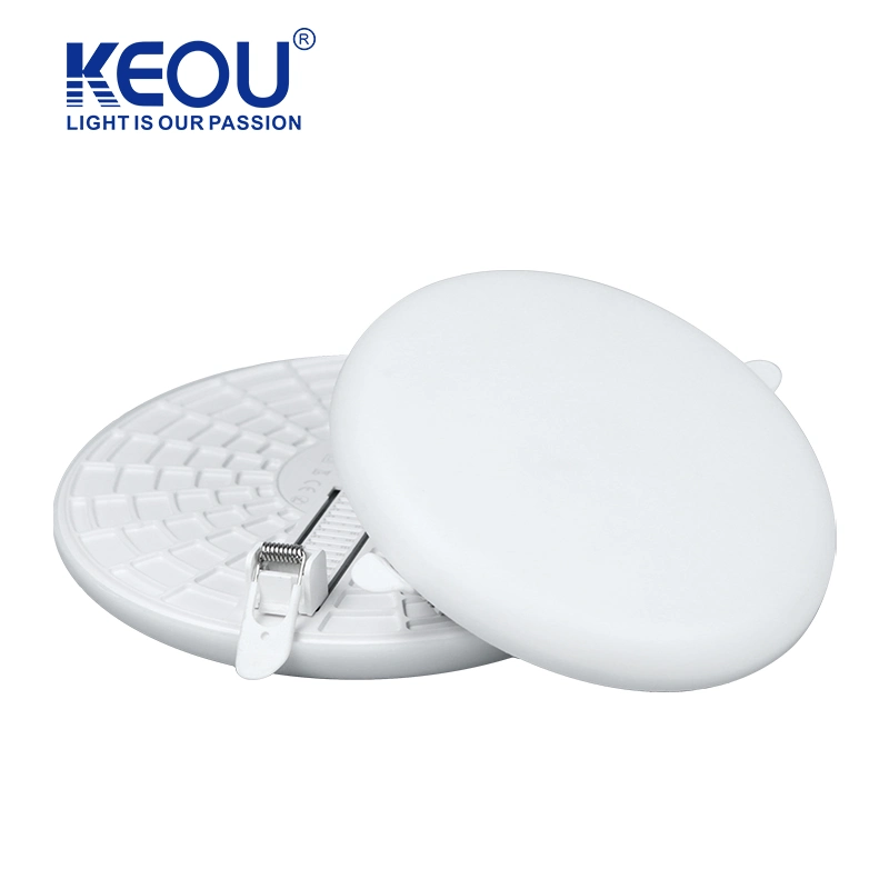 Keou RoHS Naturel Blanc 9W 18W 24W 36W Lumière de Plafond Ronde Encastrée à LED Panneau Lumineux