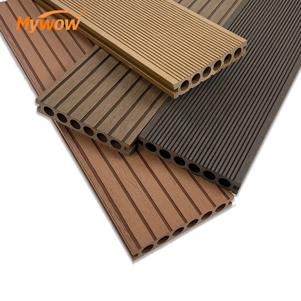 Round Hole Flooring Floor Tile Composite Decking Crack-Resistant Outdoor WPC Decking