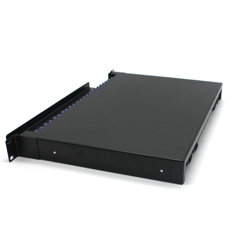 19 Inch 12 Core 24 Core ODF FTTH OEM/ ODM Fiber Optic Distribution Box 1u Rack LC/Upc Fiber Closure Terminal Box