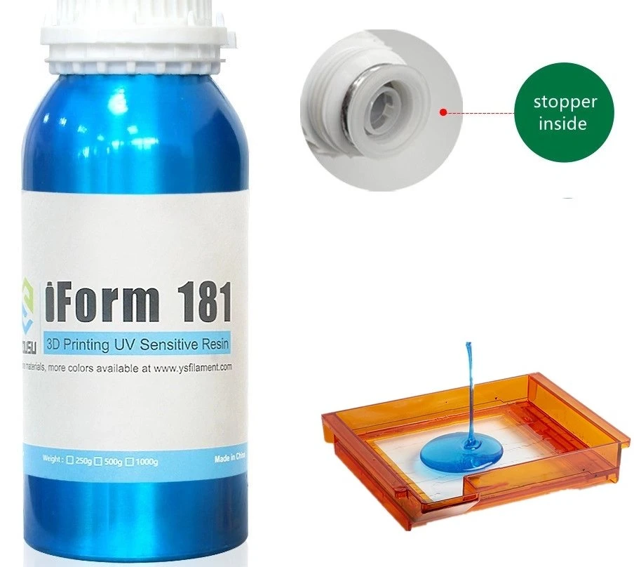 Surpreme Quality 3D Printers UV Resin LCD UV-Curing Resin 405nm Standard Photopolymer Resin LCD 3D Printing Semi Transparent Blue 1000g