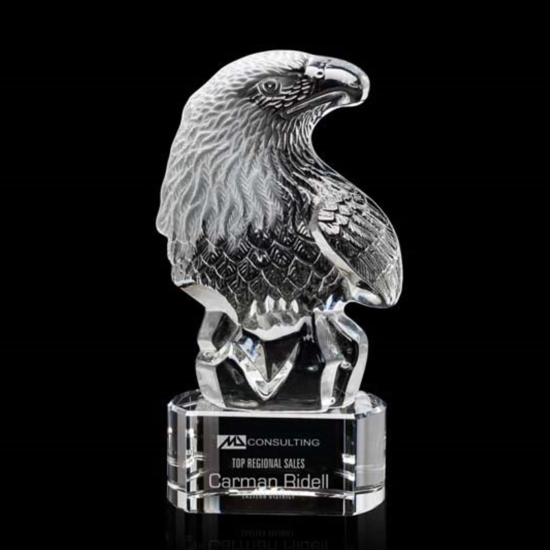 China Shenzhen Factory Custom-Designed Wholesale/Supplier Production of High quality/High cost performance  Metallic Wood Crystal Eagle Trophy Melbourne