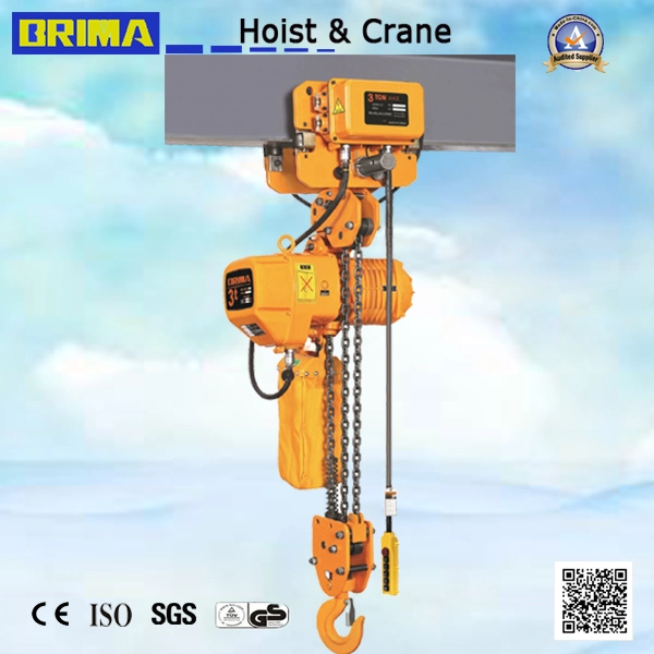 Brima 3ton Electric Chain Hoist with Trolley