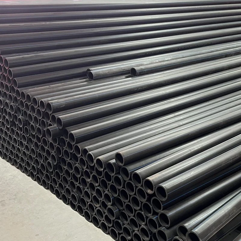 Pn12.5 Black HDPE Pipe PE100/80 Material PE Soild Tube for Mining Transport