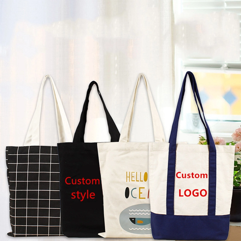 Non Woven Tote Canvas Bag with Zipper Sublimation Cotton Shopping Bags