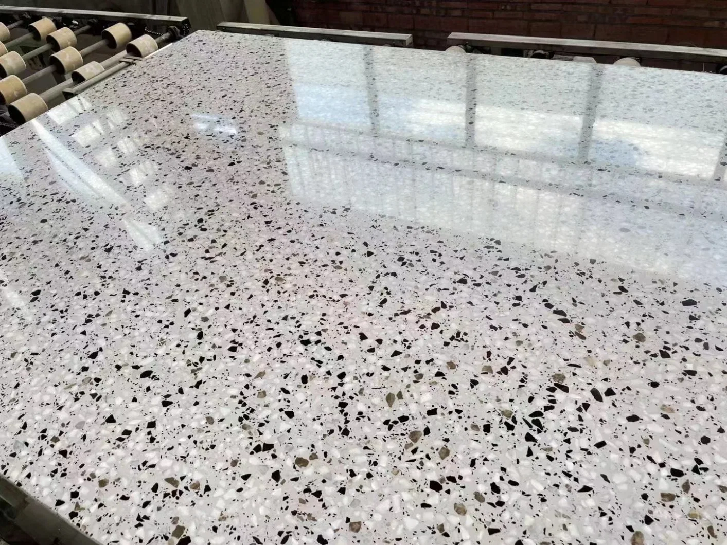 Fábrica Multicolor Stone Terrazzo com Preto/Branco/Cinzento/Castanho Cor para Interior/Exterior