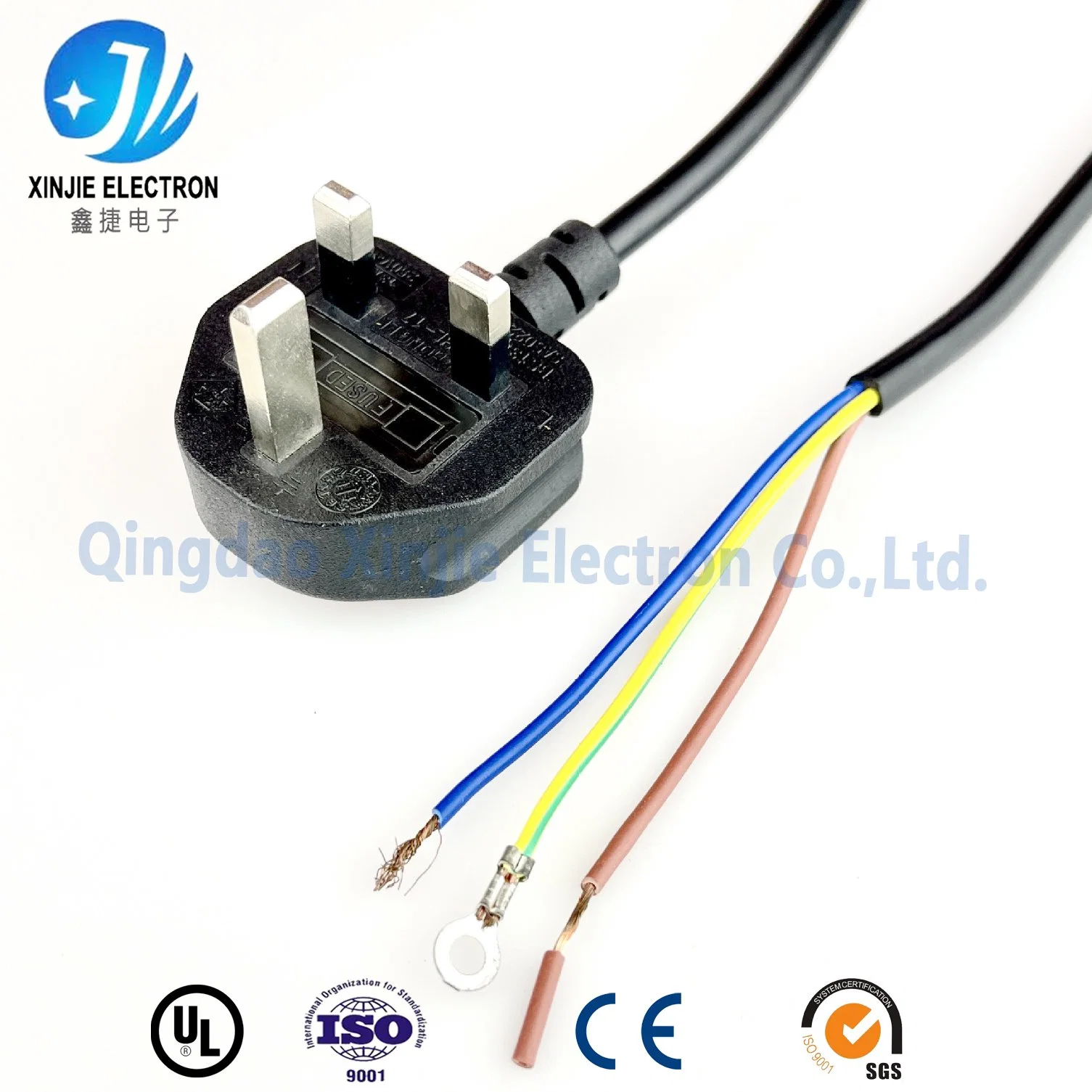 3.0meter Electric Power Cord with UK Us 3pin Plug for Refrigerator