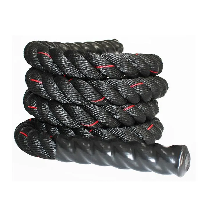 K0041 Gym Fitness Equipment Training Rope 3 Strands Polyester Fibre Training Battle Rope/ Exercise Rope