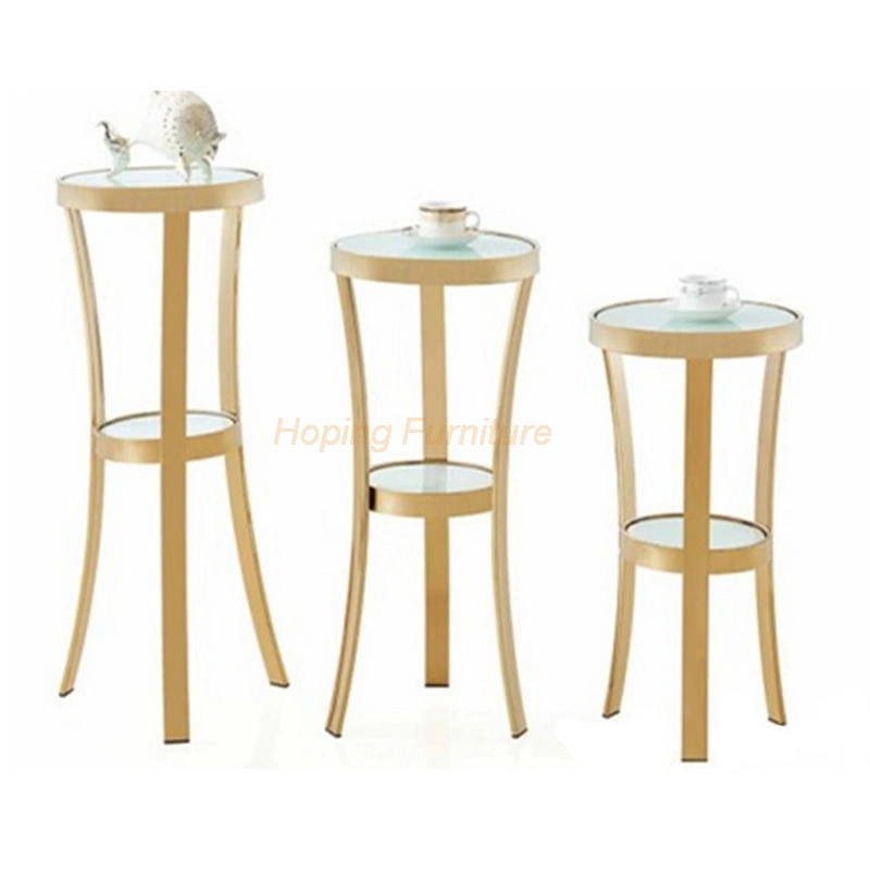 Nordic Luxurious Marble Top Metal Frame Flower Stand for House Decoration Wedding Banquet Flower Stand