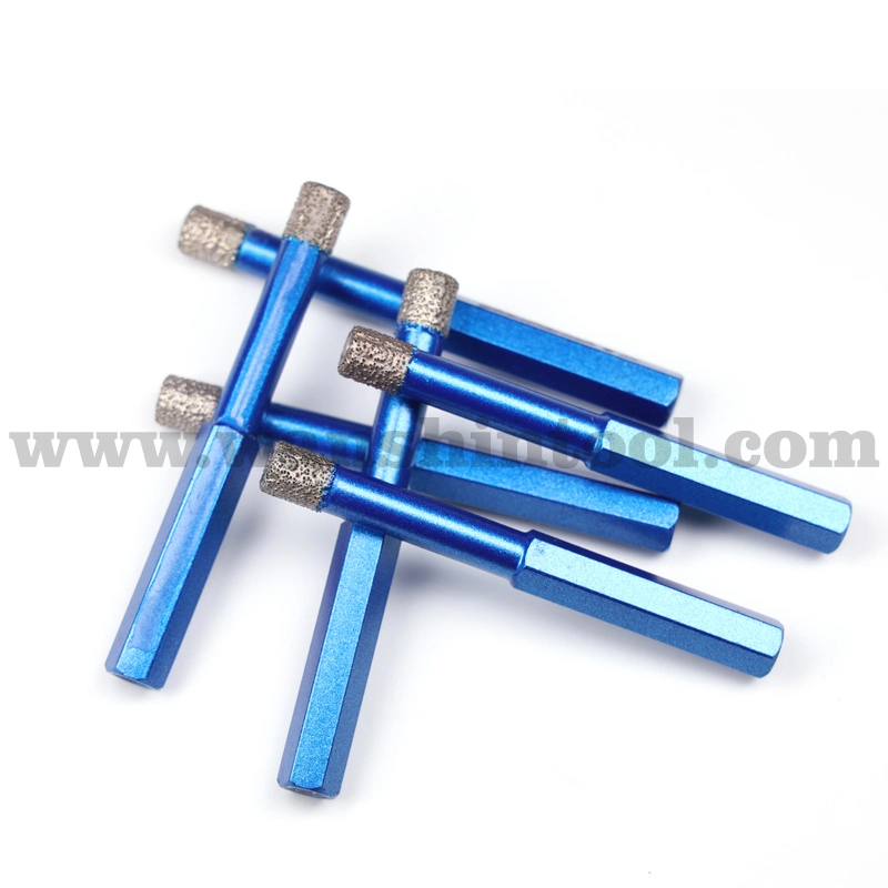 Diamond Tool Cutter Hex Shank Cutting Hand Tool Vacuum Brazed Dry Tile Core Drill Bit for Ceramic Porcelain Marble