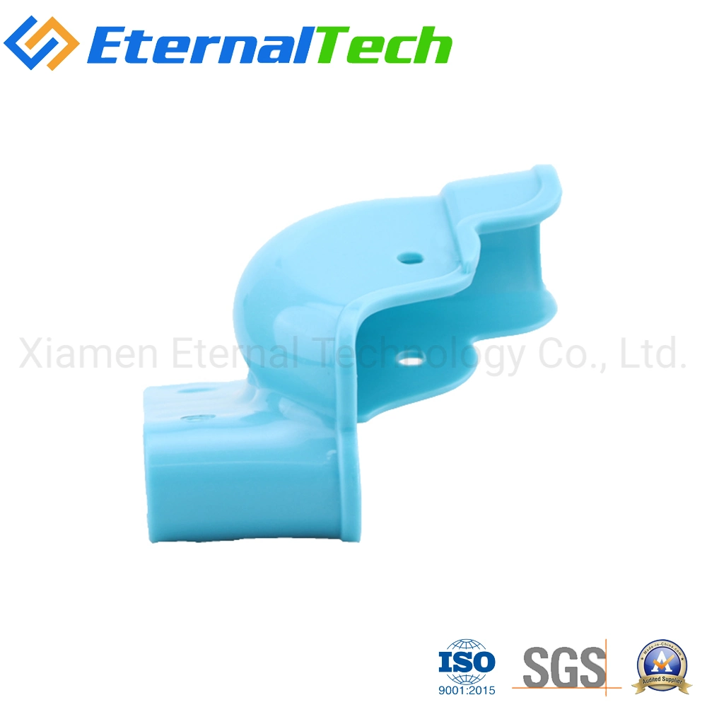 Custom Injection Molded Yellow and Blue Plastic Connectors