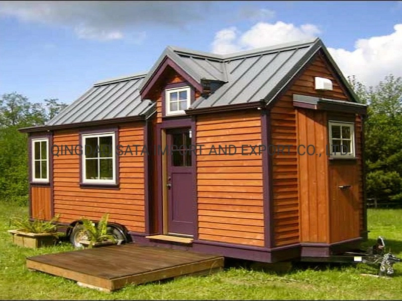 Mobile Prefabricated Tiny House with Trailer Made in China