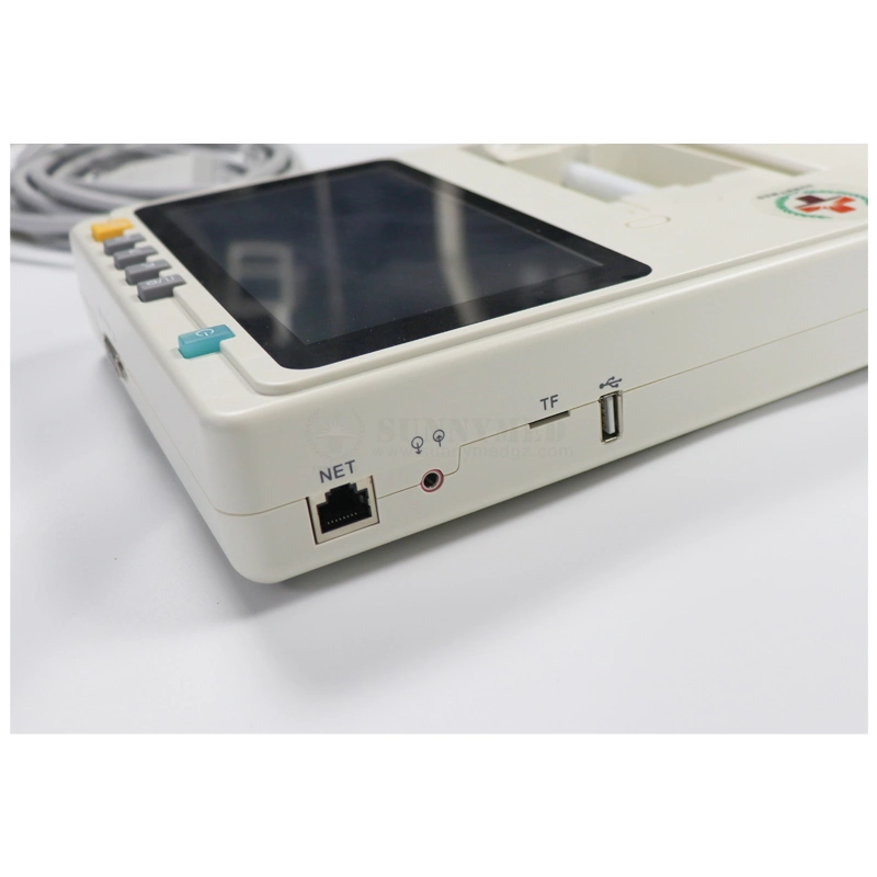 Sy-H004 High quality/High cost performance  7 Inch Color Display 3/6/12 Channel ECG Electrocardiograph Machine