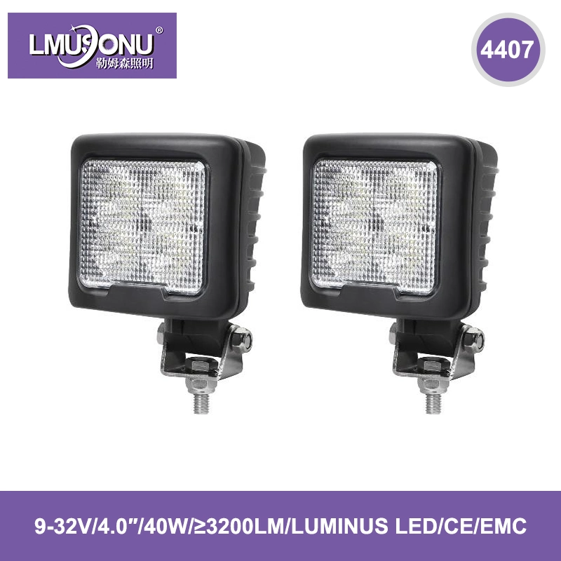 4407 New LED Work Light Luminus LED 4.0 Inch 40W 3200lm for Car Lighting off Road Vehicles