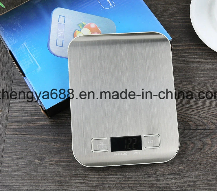 5kg Rated Load and 1g Accuracy Stainless Steel Kitchen Scale