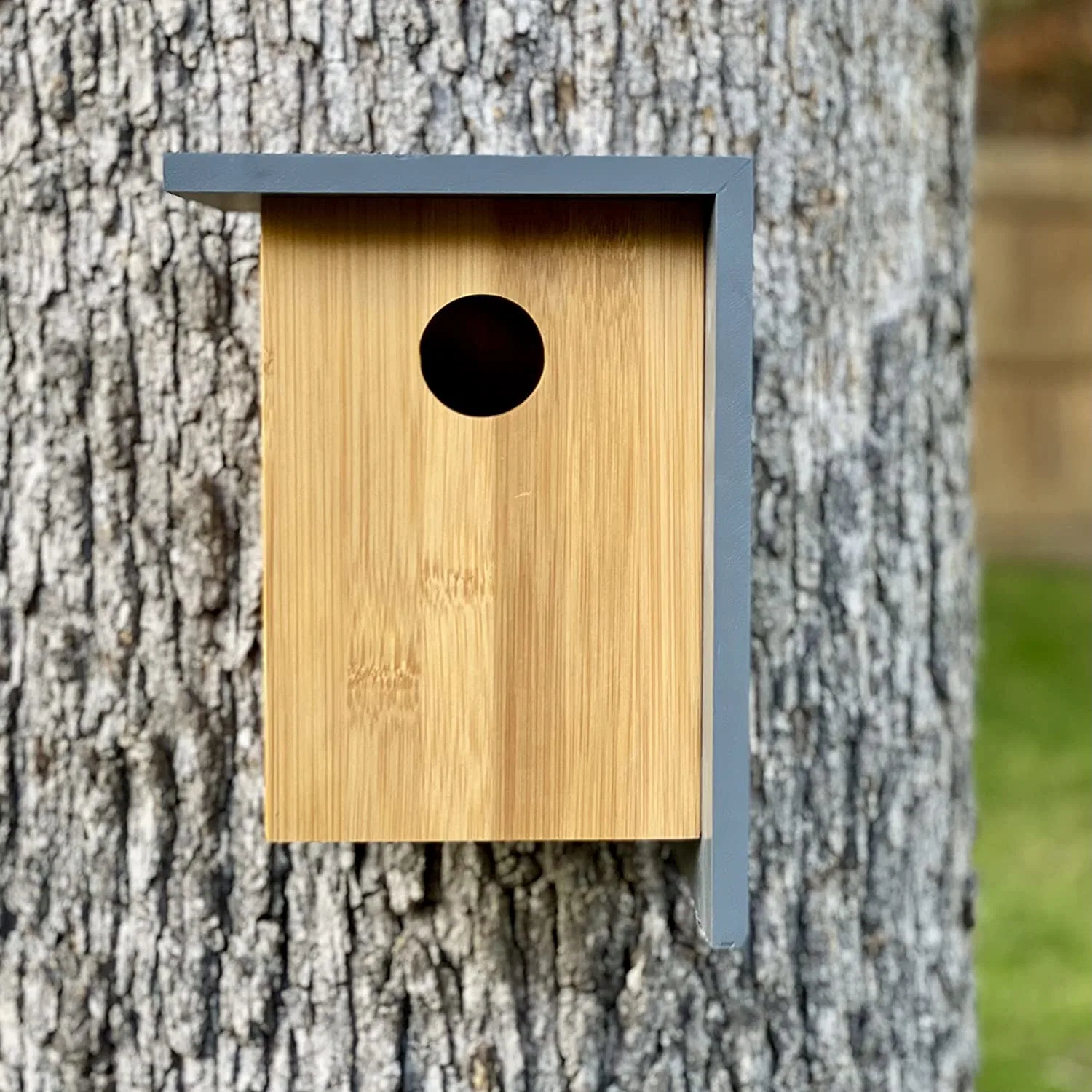 Diseño de Moda resistente Madera de aves caja de anidación Colgante Bird House Para el jardín