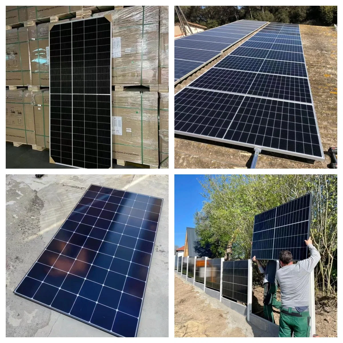 Solar Panel Longi/Risen/Canadian/Jinko/Trina/Ja/Hanwha 415W/420W/425W/430W/435W Solar Energy Roof Mounting