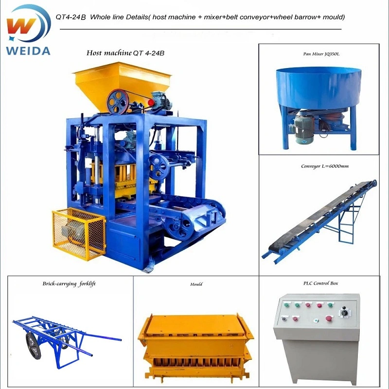 Qt4-24b Qingdao Hf Block Making Machine Hollow Block Brick Production Line