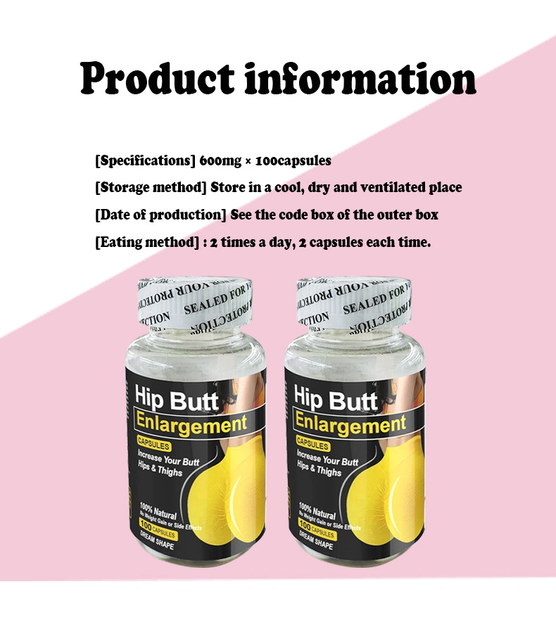 Best Selling Big Butt Capsules Girls Boobs Butt Enhancement Lifter Ass Pills for Women Body Shaper Healthcare Supplements