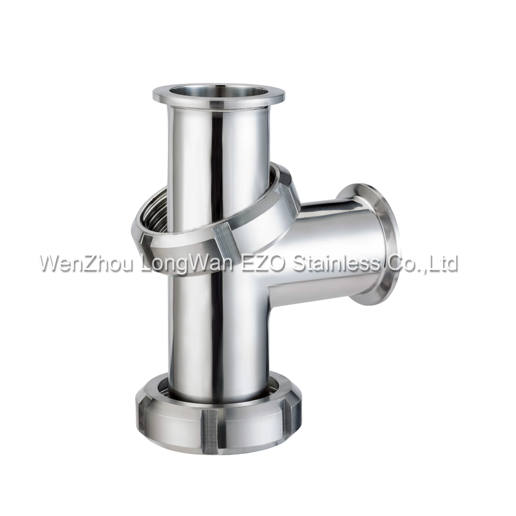 Stainless Steel Ss Pipe Fittings Sanitary Part Clamped U Type Tee Union