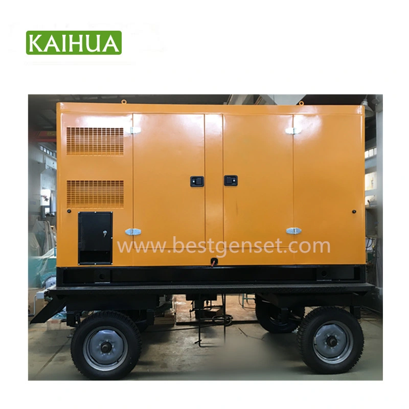 Small Portable 80kVA/64kw Trailer Type Diesel Generator Set with Wheels