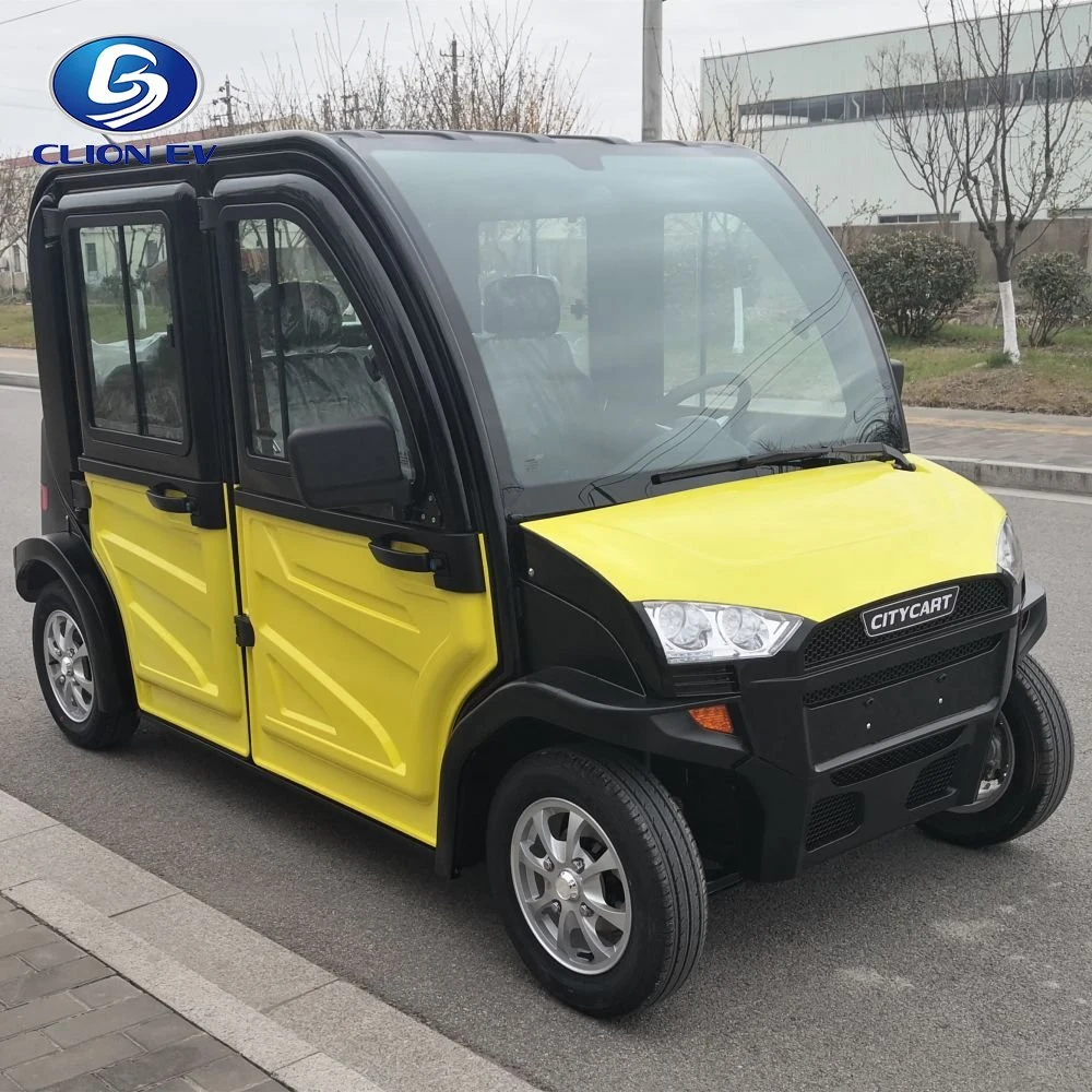 Closed Electric Security Patrol Car Utility Vehicle with 4-Seat for Adults