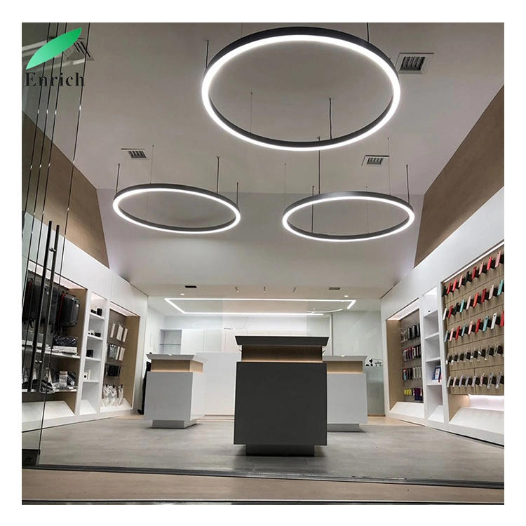 AC85~265V Rings Pendant Lamp Ceiling Lighting Chandelier Round Linear Light for Hotel Restaurant Lobby