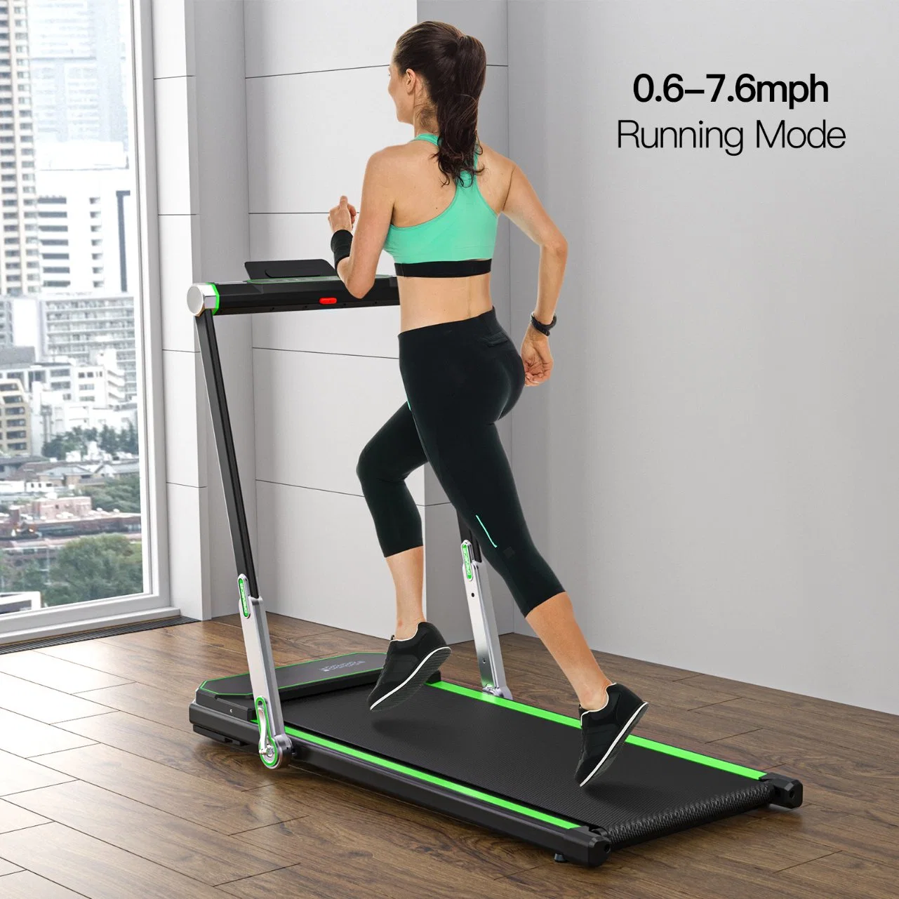 Smart Electric Folding Treadmill Easy Assembly Fitness Motorized Running Jogging Exercise Machine Running Treadmill for Home Use